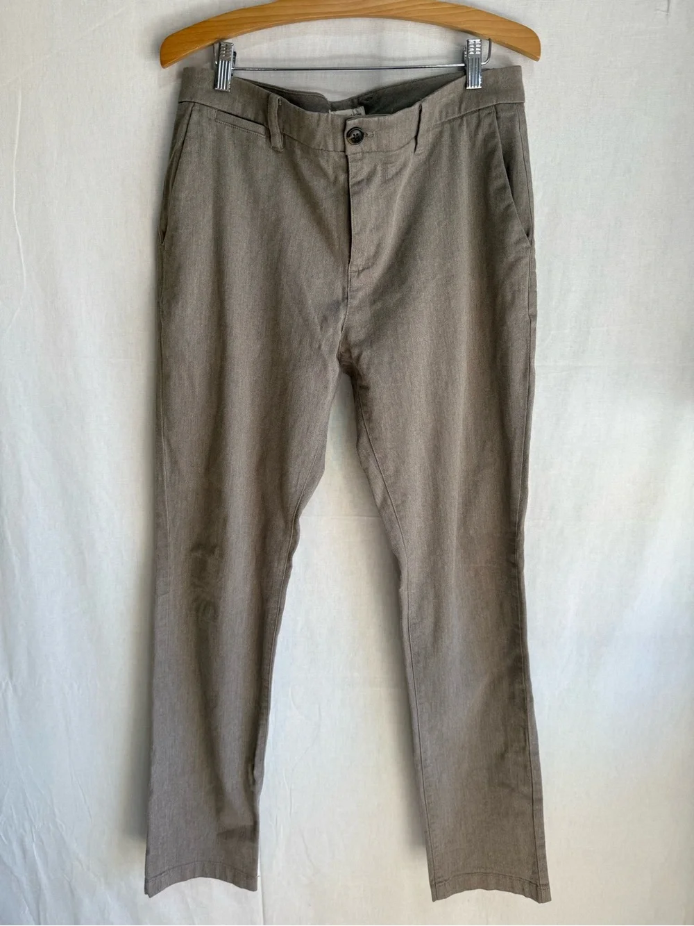 Men's Slim Chinos in Taupe Brown